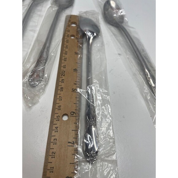 5 FENWAY / DAYDREAM  Iced Tea / Parfait Spoons Wm A Rogers Oneida Ltd Stainless - Picture 4 of 4